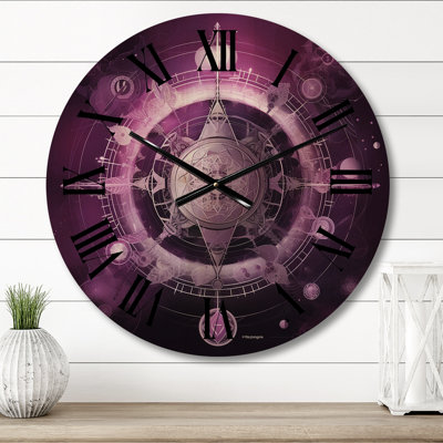 Horloge murale Mystical Fuchia Sacred Chakra - I
