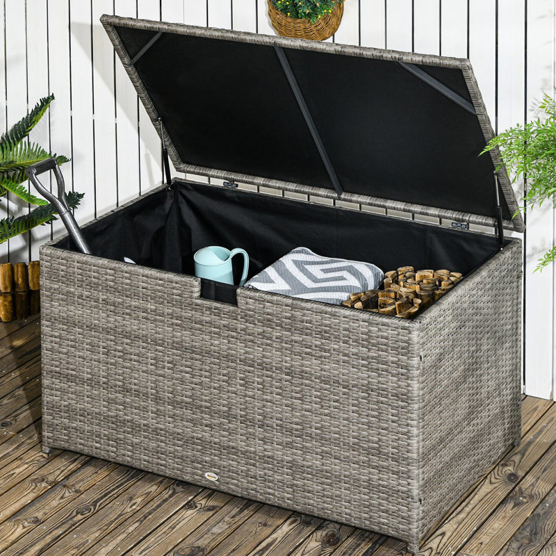 Rangement pour piscine - Boîte étanche 113 gallons, gris pour, outils de jardin