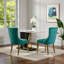 Chaises de salle à manger capitonnées en velours à oreilles-880669731-934717010