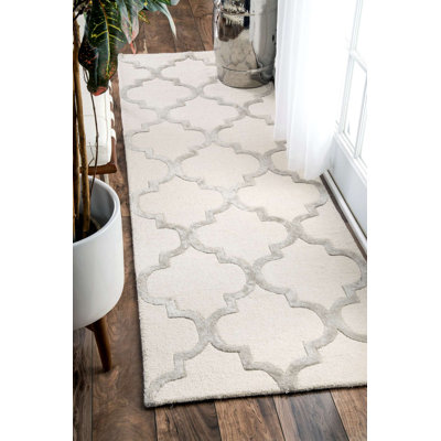 Loyers Geometric Wool Hand Woven Area Rug