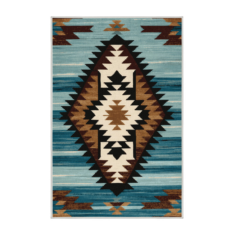  Tapis lavable à motif tempête du sud-ouest, Tapis de couloir 2 pi x 4 pi