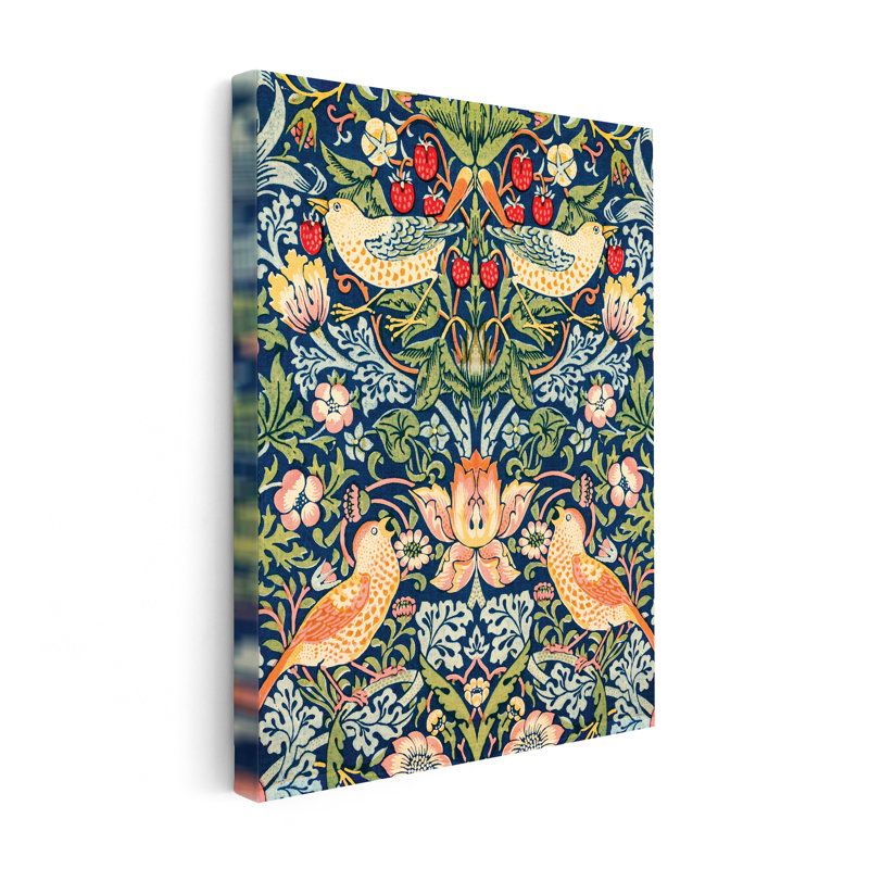 William Morris - Voleur de fraises n ° 9, Sans cadre, Canevas, H 18 po x l 24 po
