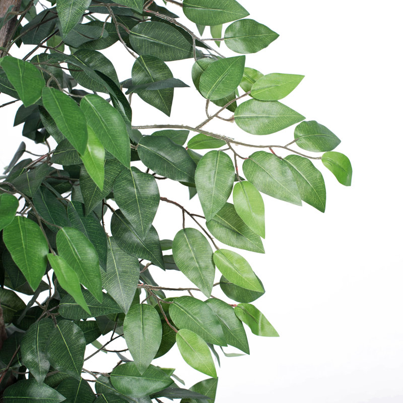 Ficus artificiel en pot de style panier