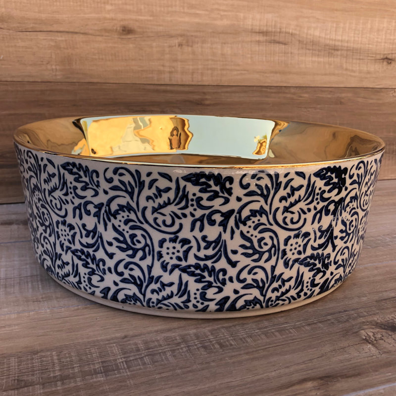 Lavabo vasque rond à motif de dynastie impériale