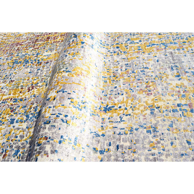 Tapis multicolore de haute qualité noué à la main, Rectangle 6 pi x 9 pi