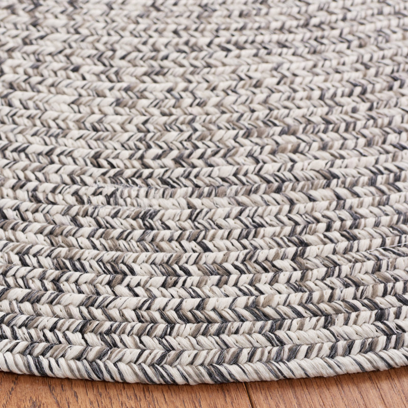 Kar Hand Woven Performance Machine Washable Rug, Oval 5' x 8', Gray/Ivory
