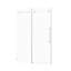 Porte de douche H 72 po, largeur 48 po, verre trempé transparent de 6 mm, revêtement résistant à l'eau, réglable, réversible, éclaboussures, coulissement lisse, cadre en acier coulissant facile à nettoyer, réglable de 44 à 48 po, étanchéité à l'eau,