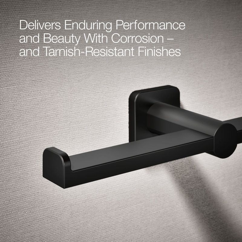 Parallel Double Toilet Paper Holder, Matte Black