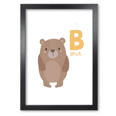 Alphabet Animals, B Is For Bear - Print