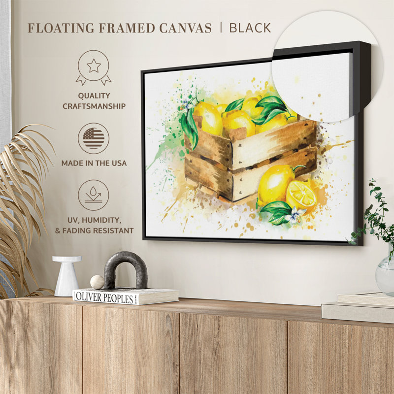 Impression sur toile Lemon Harvest Splash, H 13 po x l 19 po