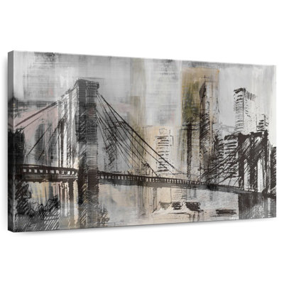 Détail du crépuscule du pont Avery Brooklyn