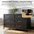 6-Drawer Metal-Frame Chest Of Drawers, Black Bedroom Wardrobe, Suitable For Walk-In Closets, Hallways, And Entryways
