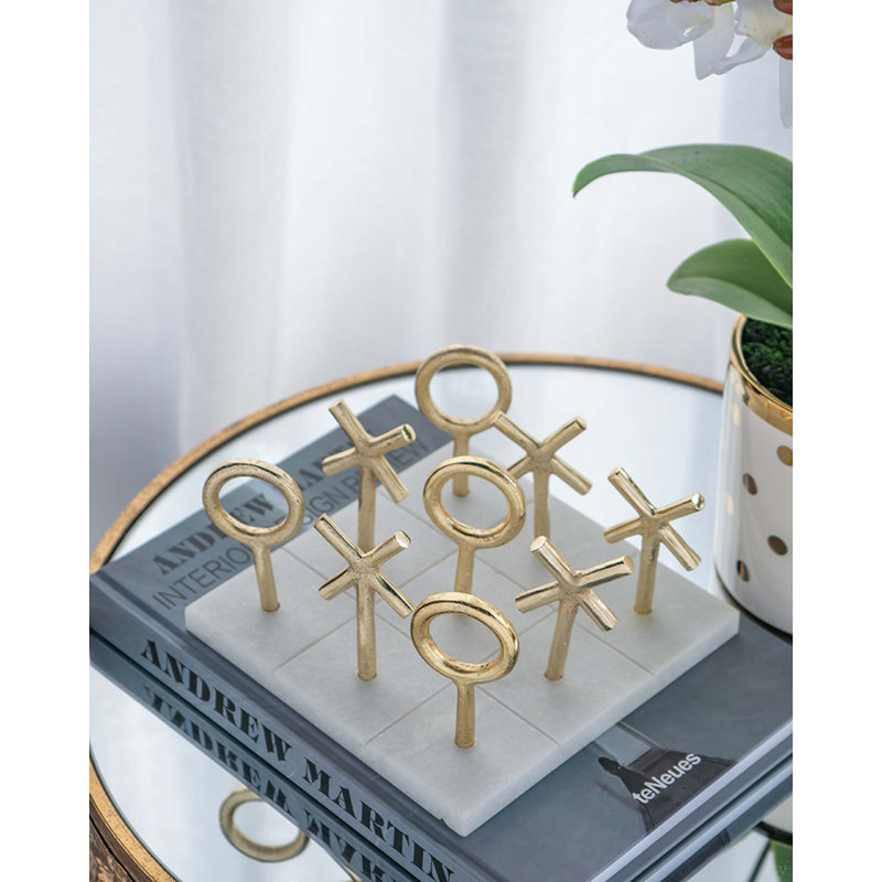 Jeu de Tic Tac Toe Banswara 6,4 x 6,4 x 3,4 po