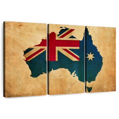Aliaz Australian Flag Map