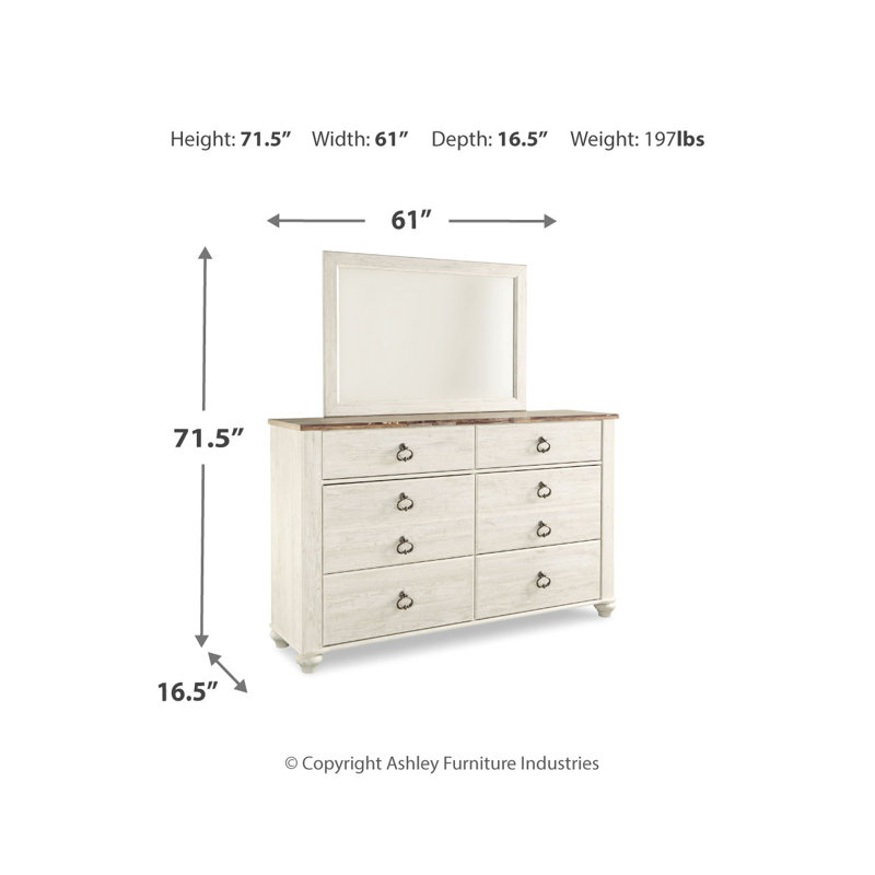 Commode et miroir Willowton