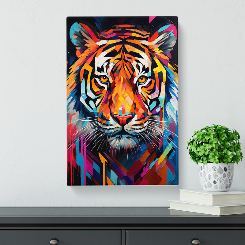 Tiger Constructivism - No Frame Print, 76cm H x 50cm W x 3cm D