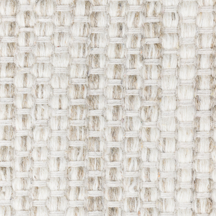 Hand Woven Wool Beige/Cream Indoor Rug