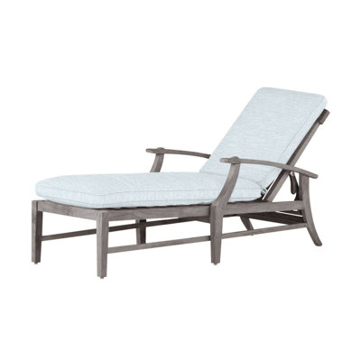 Croquet Teak Chaise Without Wheel - Oyster