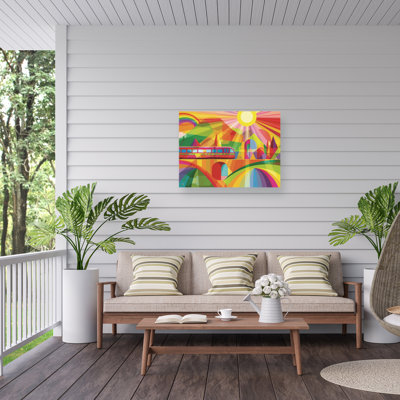 Michael David Ward Rainbow Express Outdoor  Canvas