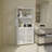 White Bamboo Storage Cabinet, Separate Bathroom Cabinet With 2 Doors, Floor Cabinet Organizer For Living Room, Kitchen, Entrance