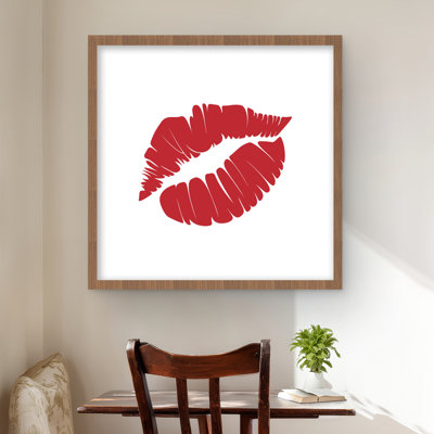 Red Lipstick Mark - Figurative Beauty Framed Matted Print