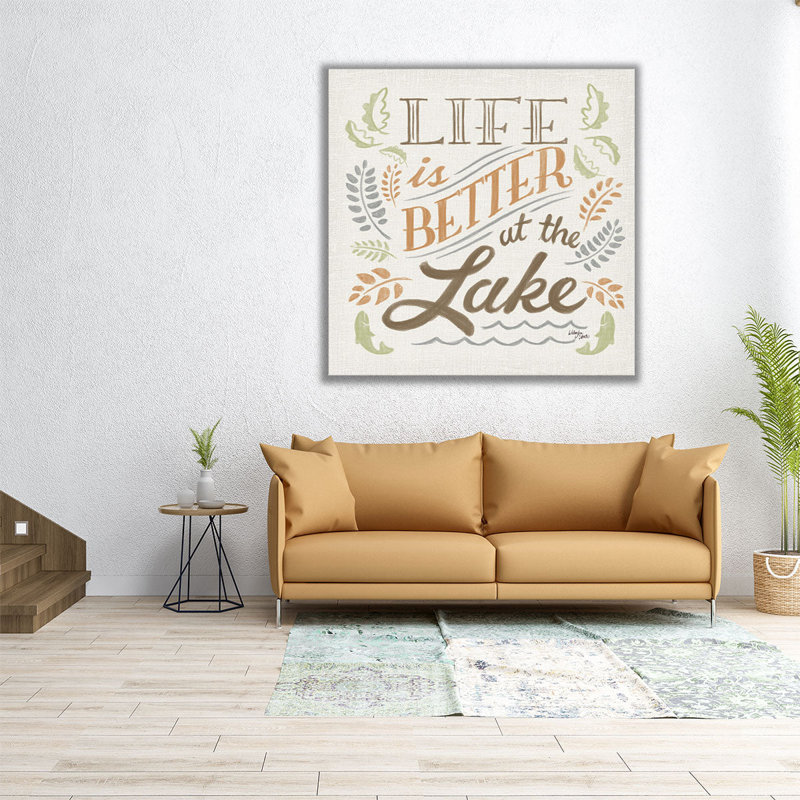 «Lake Life I Green», reproduction d'art sur toile, H 20 po x l 20 po