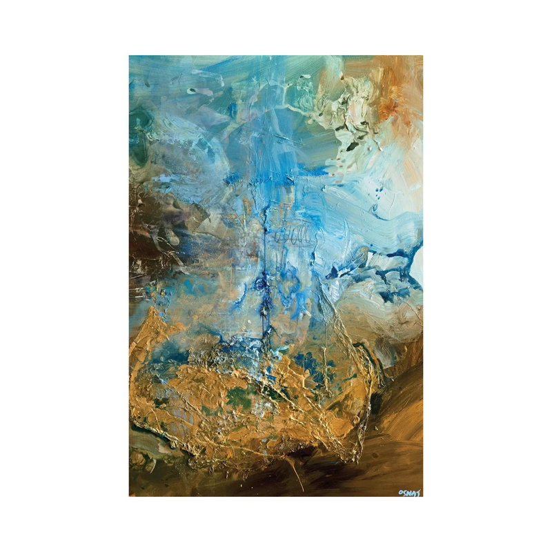 The Golden Planet by Osnat Tzadok - Painting on Canvas, 66.04cm H x 45.72cm W x 1.91cm D, Wrapped Canvas