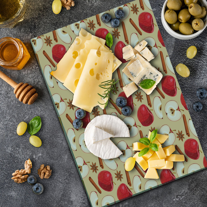 Grande planche à découper Ambesonne, anis étoilé, cannelle, boisson, cannelle, rouge