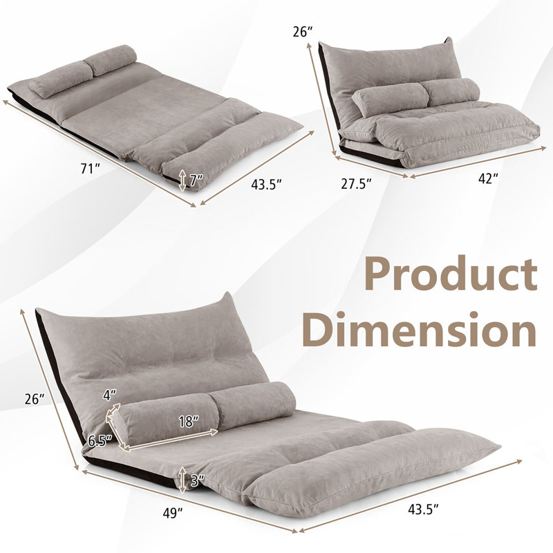 Weranna 7'' Futon Mattress Futon  Mattress, Gray