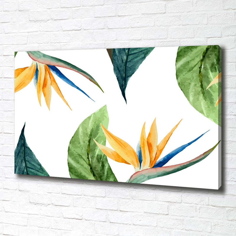 Tropical Flowers - Wrapped Canvas Print