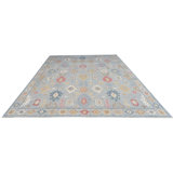 Oushak Collection, Transitional One-of-a-Kind Rectangle 9' X 11'8" Hand Knotted Area Rug