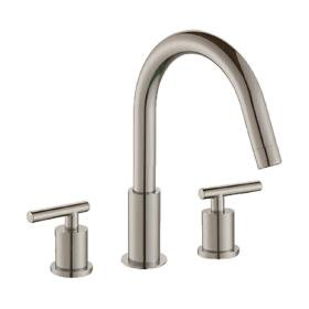 Trova Widespread Bathroom Faucet with Drain Assembly, Brushed  Nickel