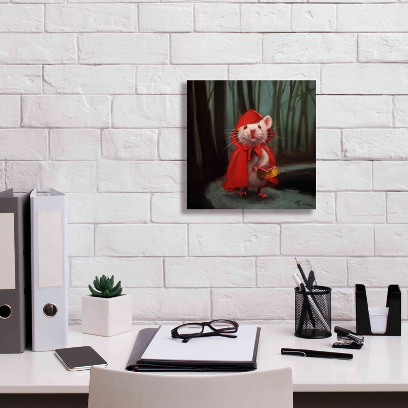 «Little Red» par Lucia Heffernan, H 12 po x l 12 po x P 0,75 po