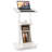 Gymax Sit-to-stand Laptop Desk Cart Rolling Mobile Height Adjustable W/ Storage