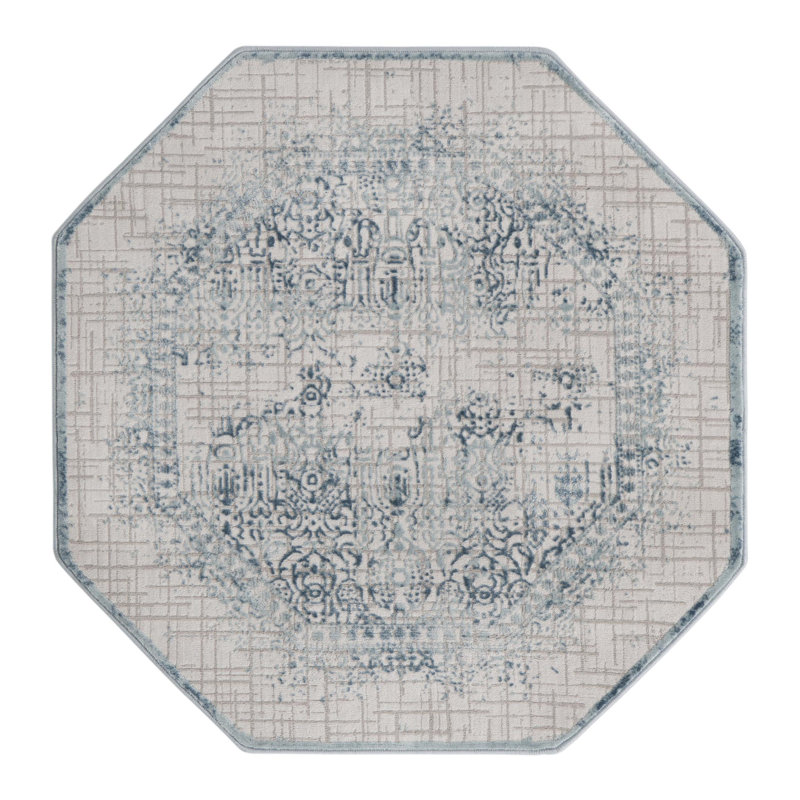 Alissa Abstract Indoor Rug, Octagon 4' x 4'