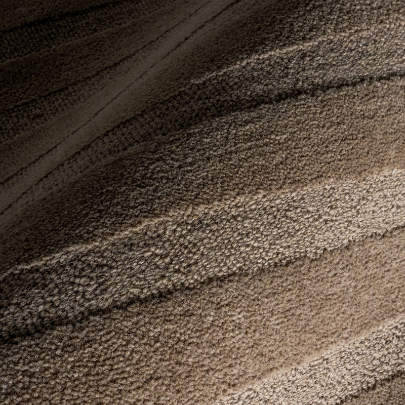 Vestry Brown Handmade Wool Tufted Stripe Area Rug