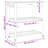 vidaXL Kitchen Trolley MONZA 33.1"x15.7"x34.8" Solid Wood Pine-752268432