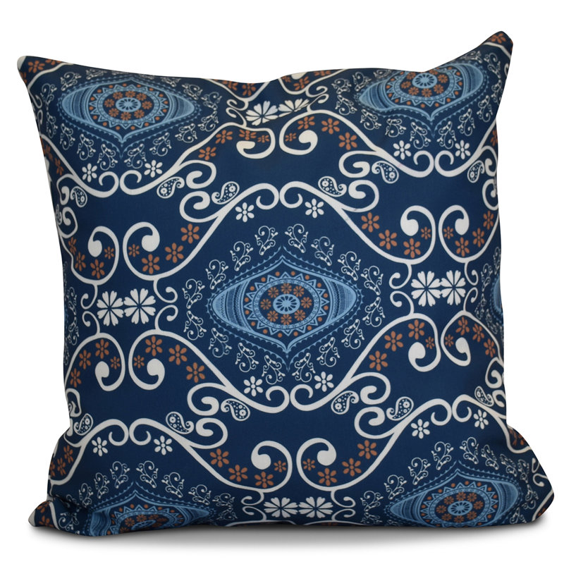 Coussin d'extérieur carré HH Revival, 18 po x 18 po, Bleu marine