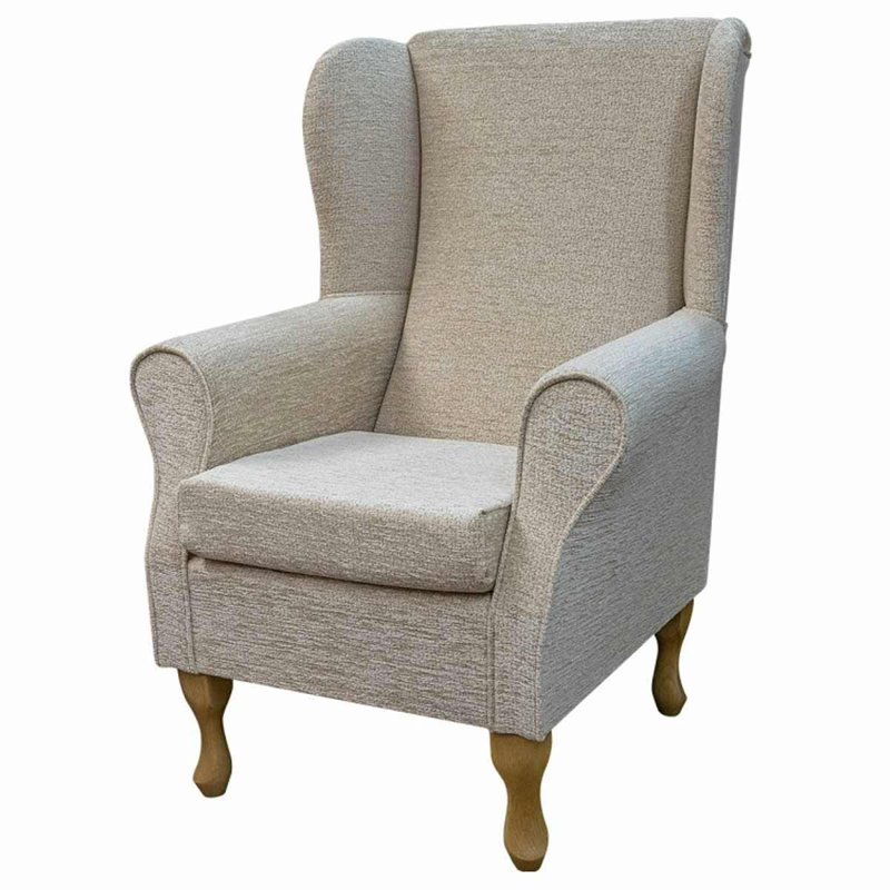 74cm Wide Tufted Wingback Chair, Beige