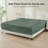 Fitted Sheet Only - 16 Inch Pocket Rayon From Bamboo Fitted Sheet, Super Soft And Cooling Bottom Sheet With 4 Elastic Corner Straps(Green)