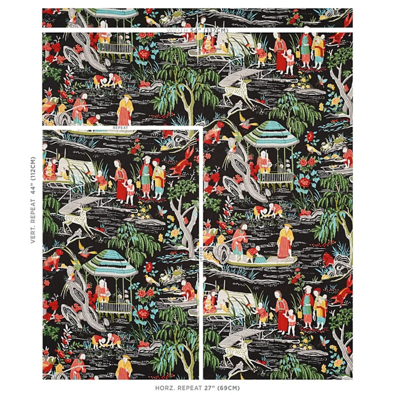 Yangtze River Fabric, Onyx