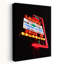 «Retro Neon Drive In Classic Retro Traditional Architecture City», reproduction d'art murale-1334907097