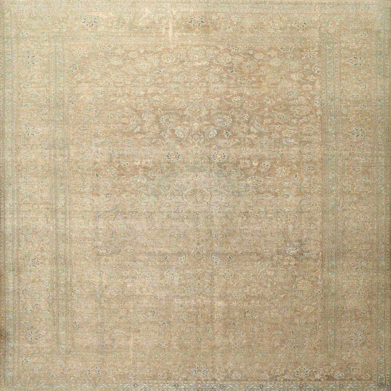 Wool Oriental Indoor Rug, Square 6'