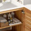 Meuble-lavabo antique de 30 po avec lavabo en céramique, meuble-lavabo moderne Mid-Century avec 2 portes à fermeture en douceur et grand espace de rangement, ensemble de meuble-lavabo simple autoportant rétro