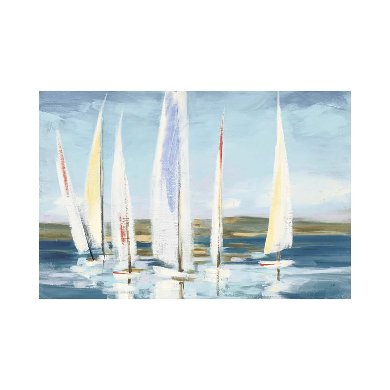 Horizon Blue 1 Piece Wrapped Canvas Wall Art, 66.04 cm H x 45.72 cm W x 3.175 cm D