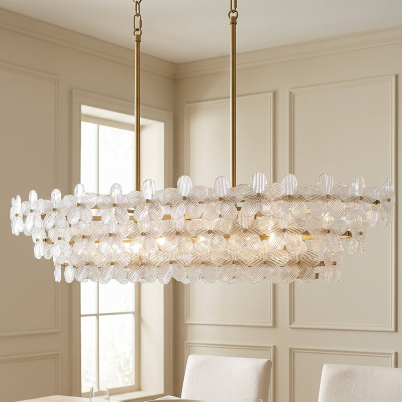 Wright 5-Light Brushed Gold Island Light
