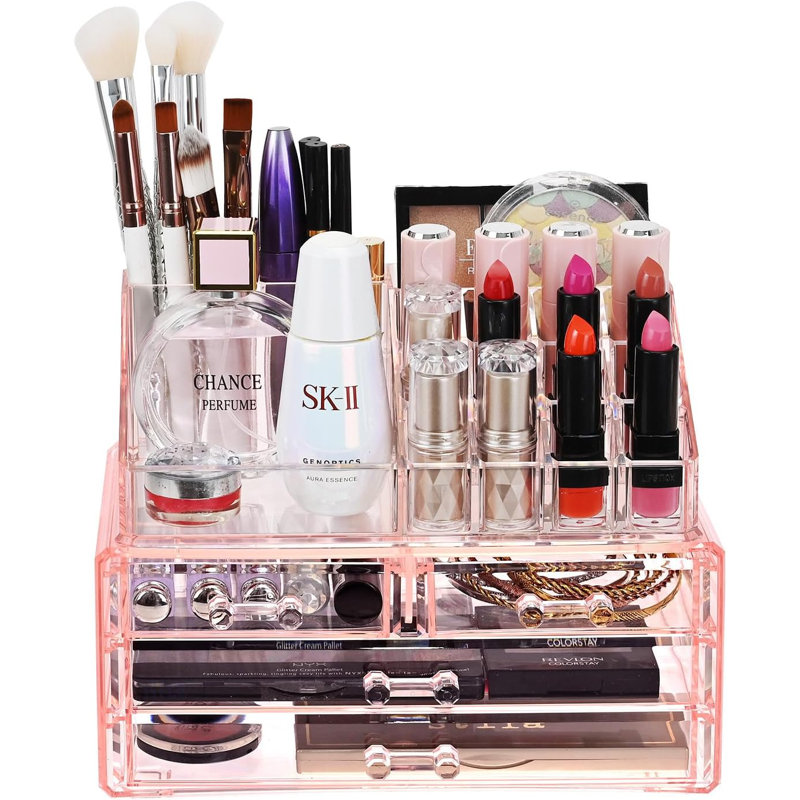 Acrylic Makeup Organizer with 4 Drawers