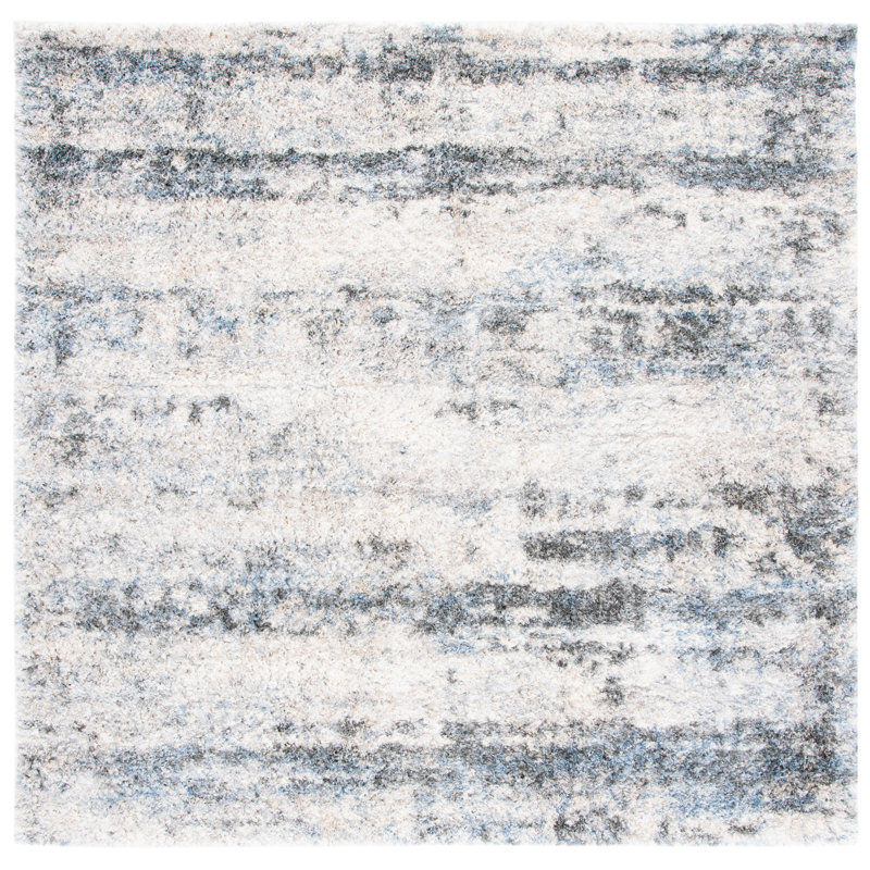 Saqlain Shag Performance Abstract Rug, Square 6'7"