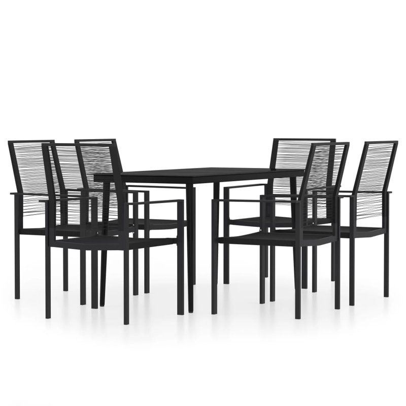 Mailla Patio Dining Set with, 6, 29.1" H x 27.6" W x 55.1" D