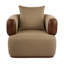 Chaise d'appoint rembourrée en velours avec accoudoirs et coussin ronds-124593782-124593785